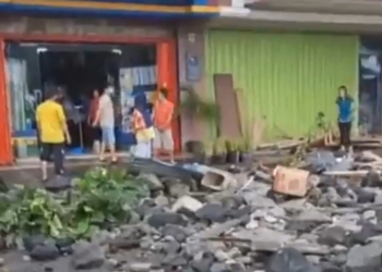 Banjir Manado, Air telah Surut, Foto : scrennsoot Youtube
